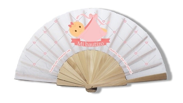 Abanico "La nena" para Detalle de bautizo