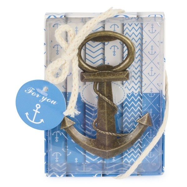 Abridor marinero con imán para detalle de bautizo