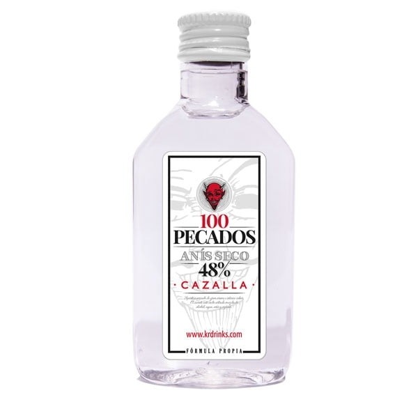 Botellita Anís 100 Pecados para Detalle Bautizo