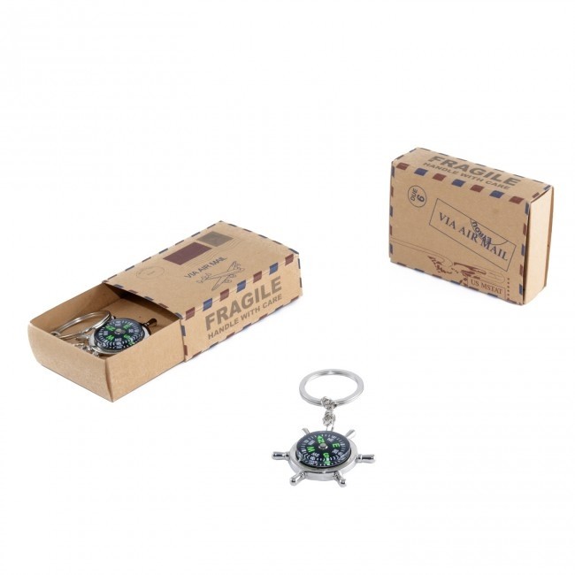 Detalle bautizo llavero brújula