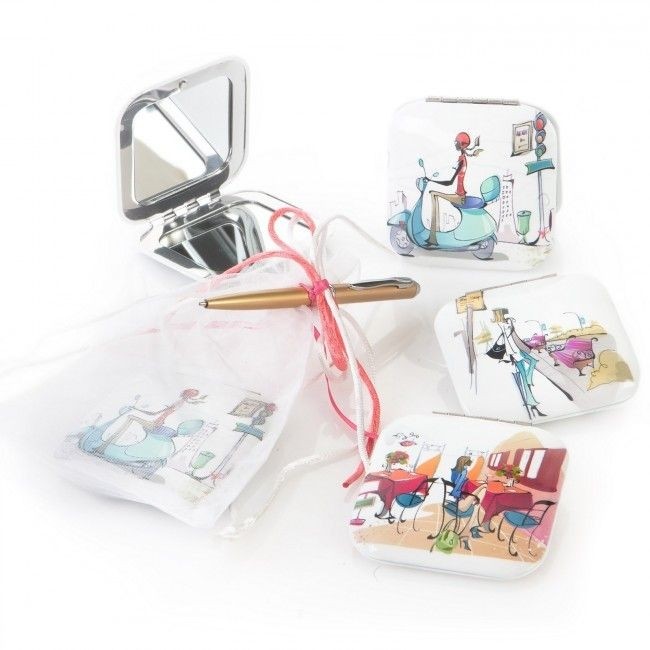 Detalle bautizo espejo cuadrado personalizado