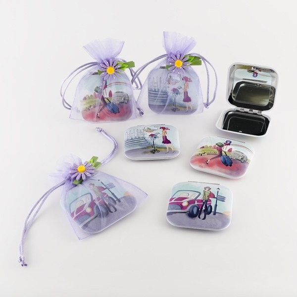 Espejo Estampado Acuarela Bolsa