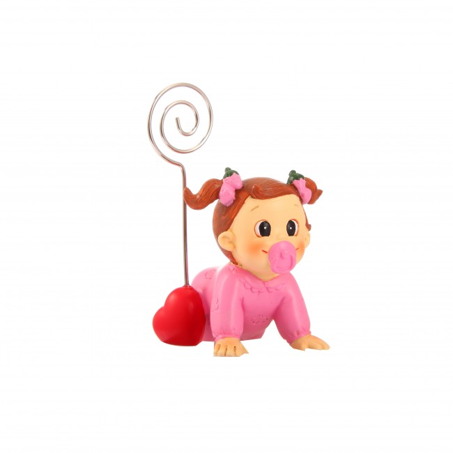 Bebe graciosa rosa para recuerdo bautizo