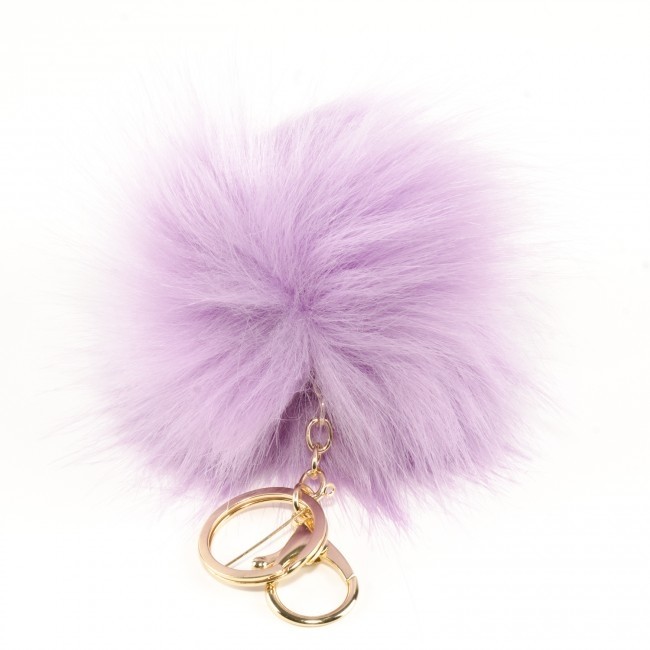 Detalle bautizo llavero pompon redondo