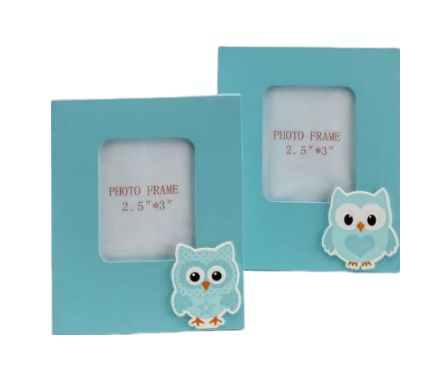 Detalle Bautizo marco de fotos búho surtido