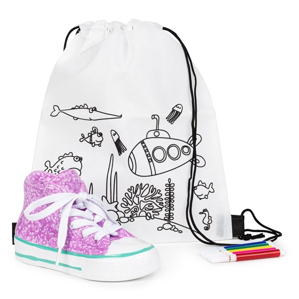 Mochila colorear con hucha bamba para detalle niños