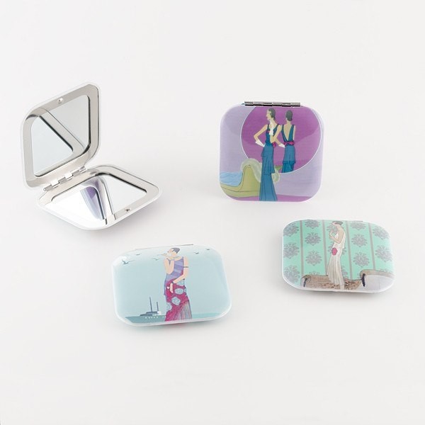 Espejo Doble Aluminio Chicas Arte Decora