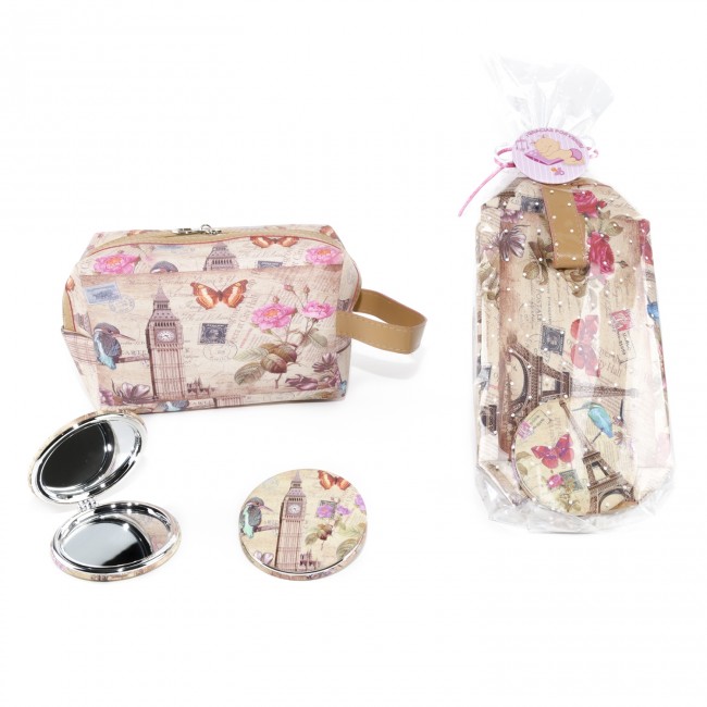 Detalle bautizo niña neceser vintage con espejo