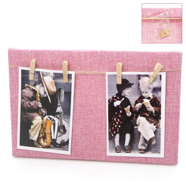 Detalle bautizo portafoto madera cuadro rosa