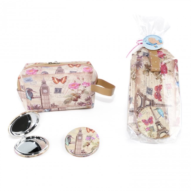 Detalle bautizo niño neceser vintage con espejo