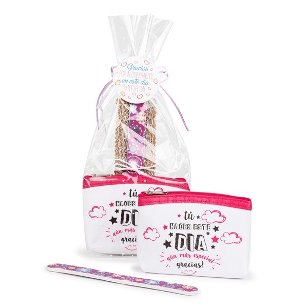 Monedero gracias con lima estuchada para detalle bautizo mujer
