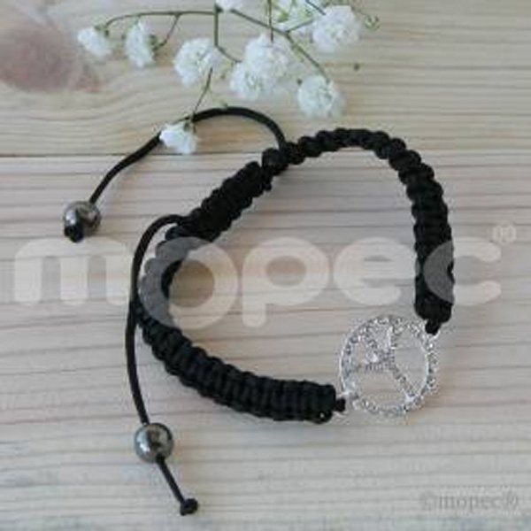 Pulsera trenzada paz detalle bautizo mujer