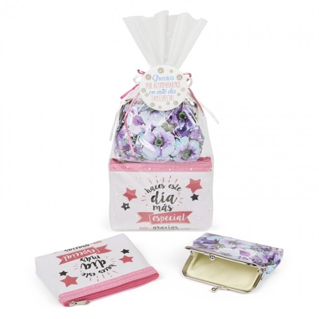 Detalle Bautizo Pack de monederos en bolsa de Kraft