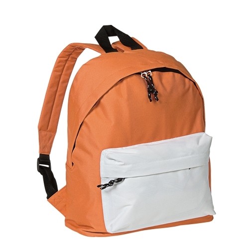Mochila Discovery Naranja y Blanca para Detalle Bautizo
