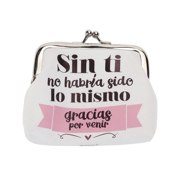 Monedero gracias por venir para detalle bautizo