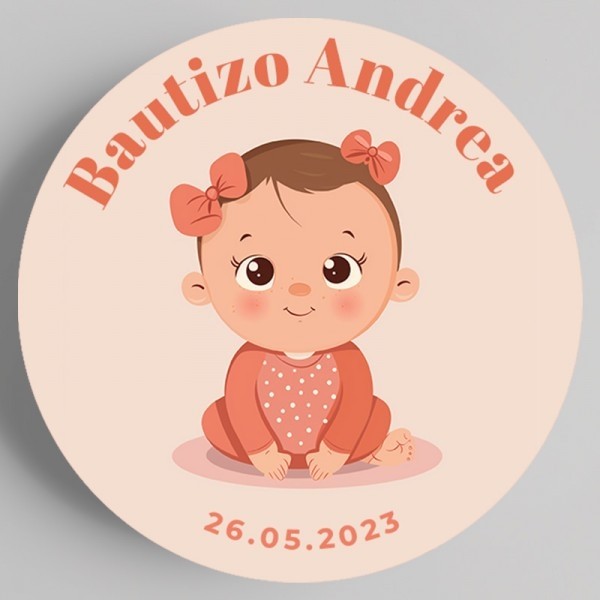 Etiqueta Bautizo Adhesiva Harmony detalle bautizo