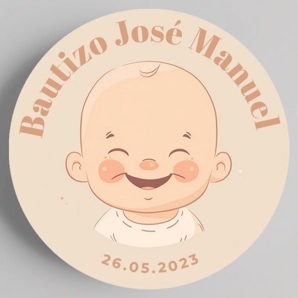 Etiqueta Bautizo Adhesiva Helios detalle bautizo