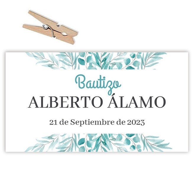 Etiqueta Bautizo Bouquet (Lote 30 uds.)