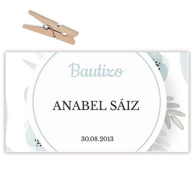 Etiqueta Bautizo Corona (Lote 30 uds.)