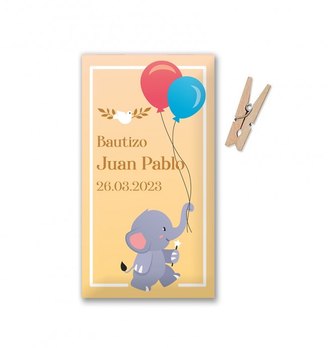 Etiqueta Bautizo Elefante (Lote 30 uds.)