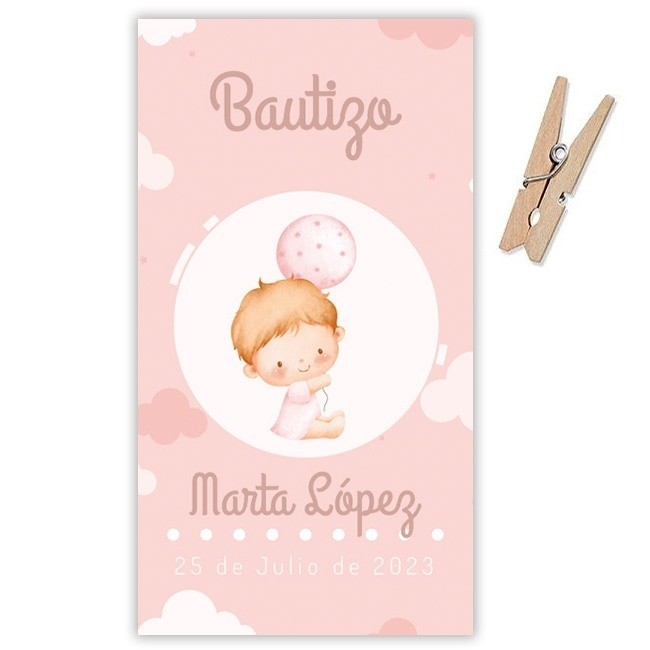 Etiqueta Bautizo Nubes (Lote 30 uds.)