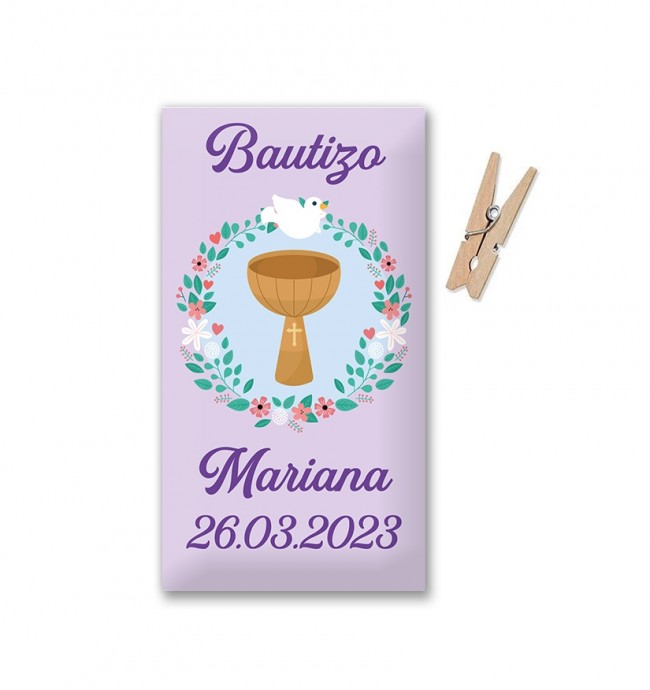 Etiqueta Bautizo Pila de Bautismo (Lote 30 uds.) 