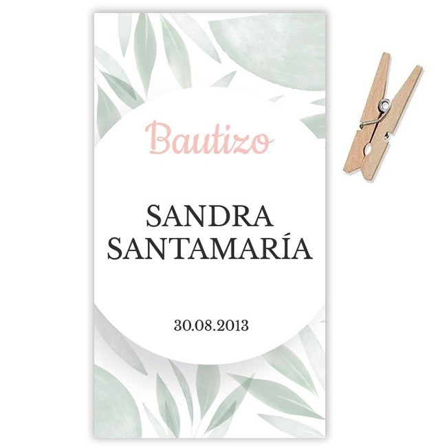 Etiqueta Bautizo Trópico (Lote 30 uds.)