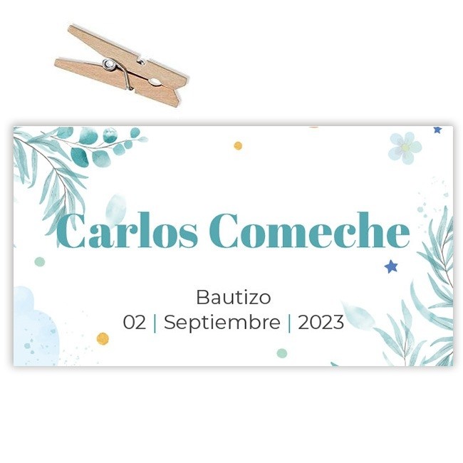 Etiqueta Bautizo Turqueta (Lote 30 uds.)
