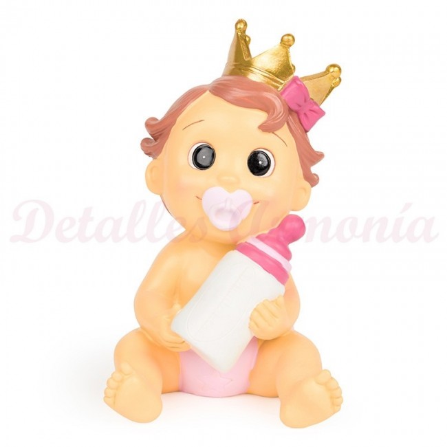 Figura para tarta de bautizo "Princesa en pañales"