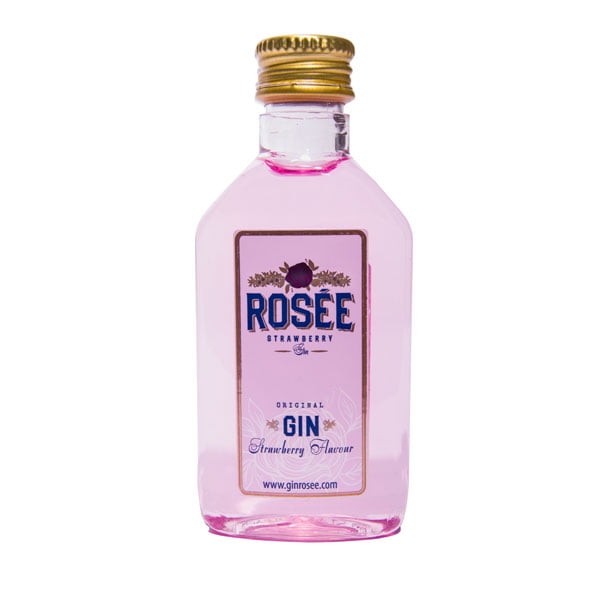 Botellita Ginebra Rosee para Detalle Bautizo
