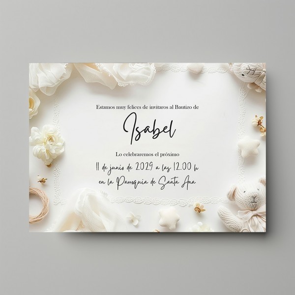 Invitación de Bautizo Modelo Cocoliso