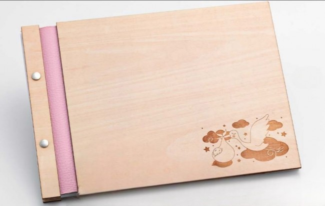 Libro de firmas para bautizo con polipiel rosa 