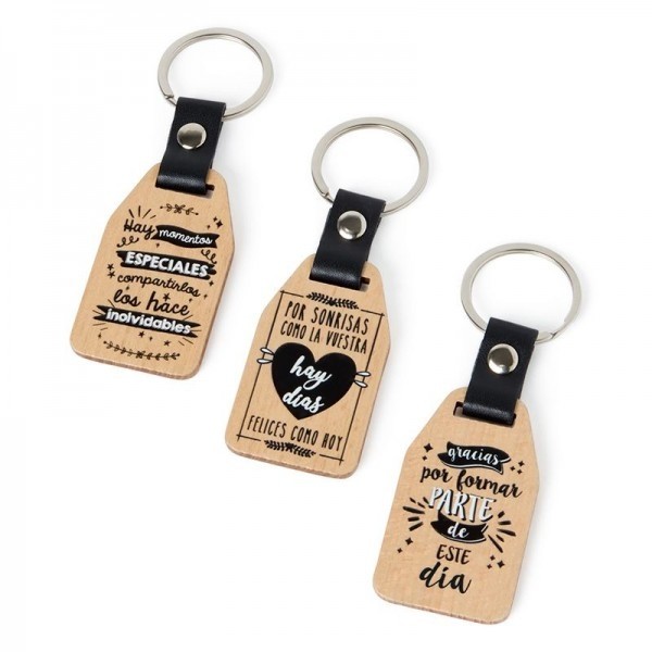 Detalle bautizo llavero frases natural