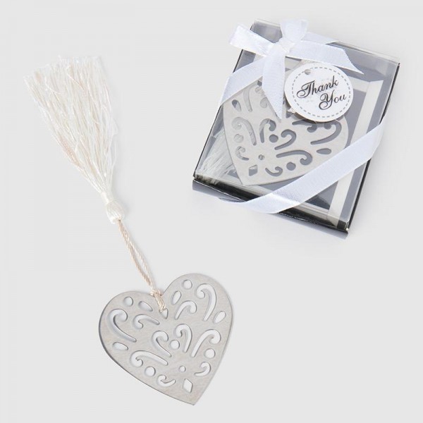 Marcapáginas corazón detalle bautizo