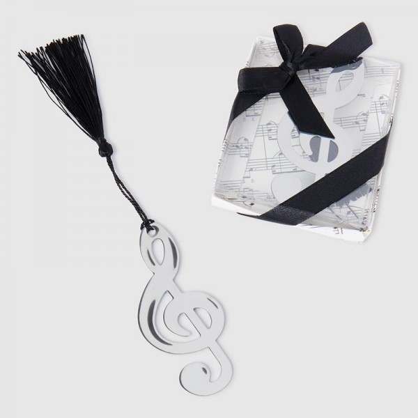 Marcapáginas de nota musical detalle bautizo