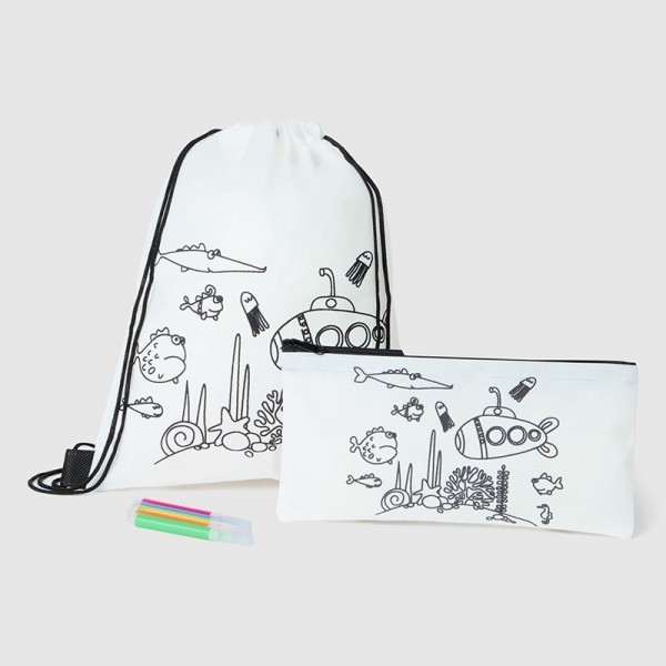 Regalo infantil mochila con estuche Océano