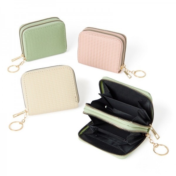 Monedero de doble cremallera colores