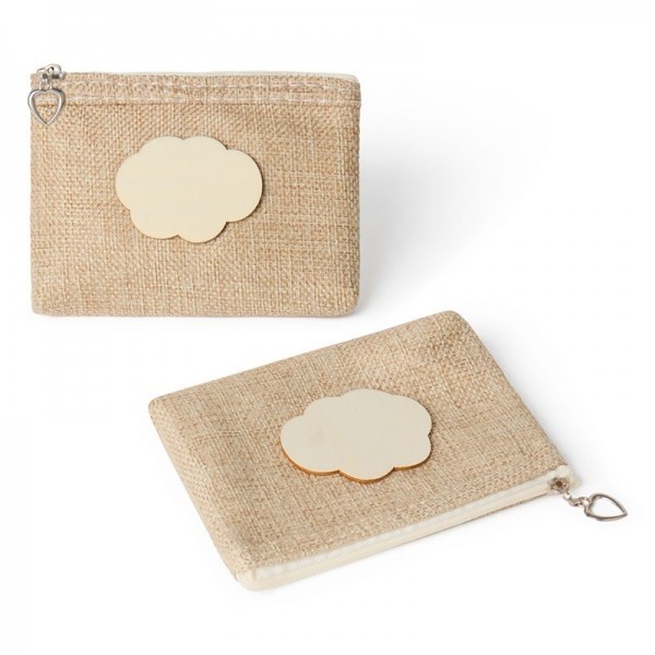 Monedero natural detalle bautizo