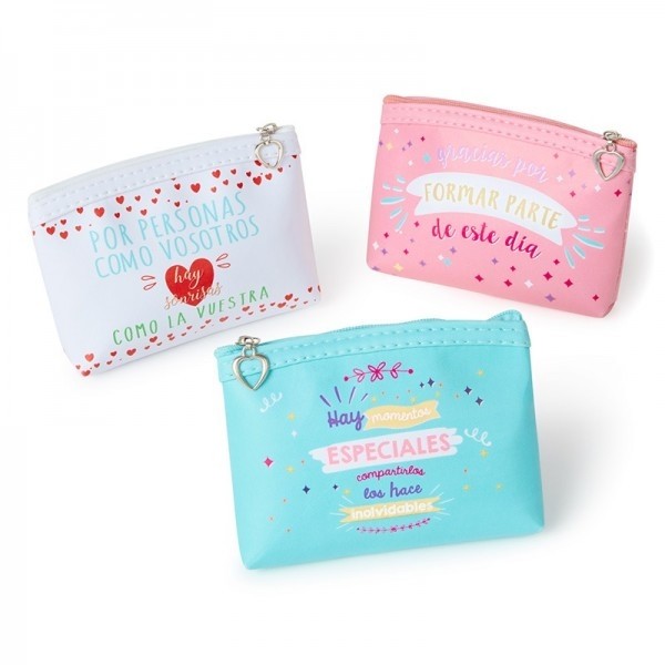 Detalle bautizo monedero frases pastel