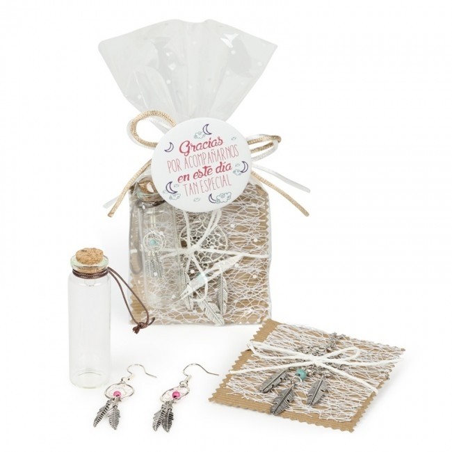 Colgante atrapasueños con pendientes atrapasueños con envoltorio