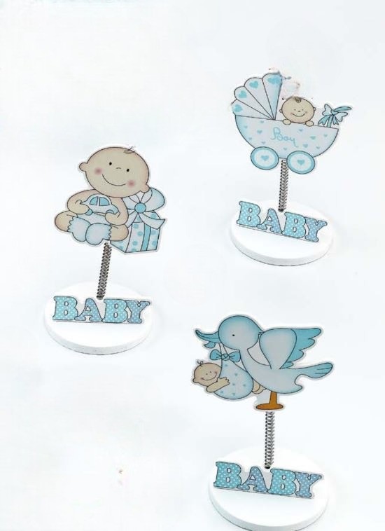 Portafotos muelle baby azul para Detalle de Bautizo