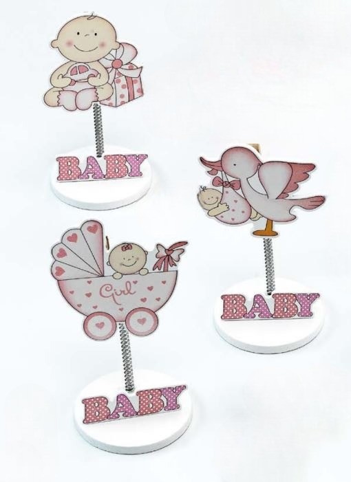 Portafotos muelle baby rosa para Detalle de Bautizo