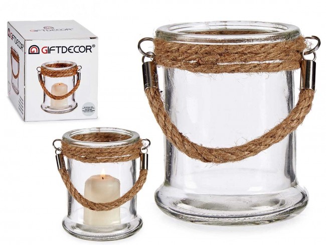 Detalle bautizo caja 24 unidades portavela cuerda pequeño