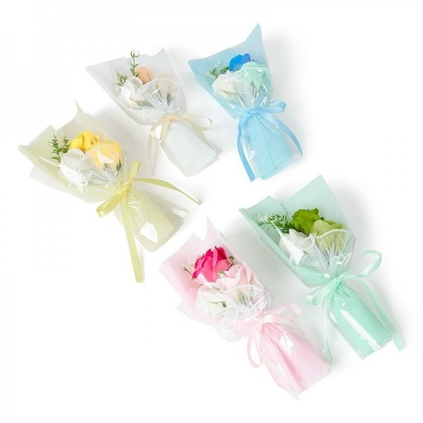 Bouquet de flores de jabón detalle bautizo 