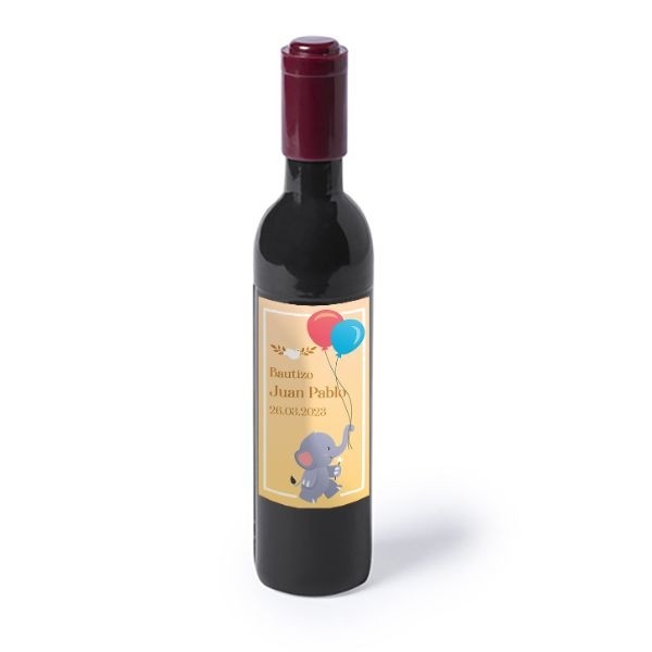 Sacacorchos con imán para detalle de bautizo Elefante personalizado