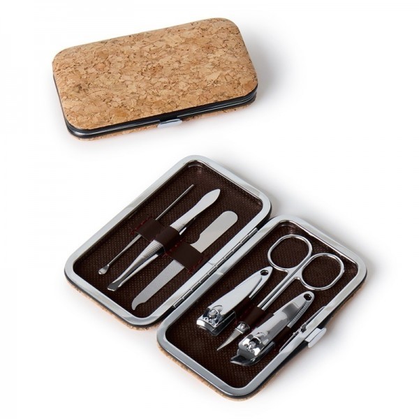 Set manicura de corcho detalle bautizo