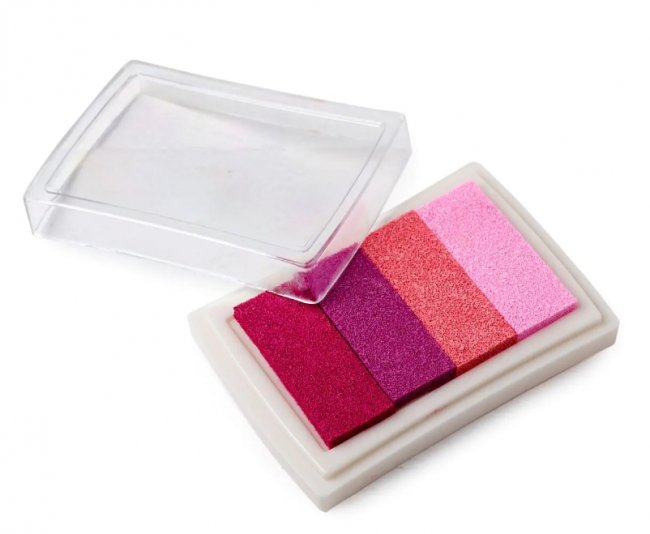 Tinta rosa degradada para lámina de huellas de bautizo