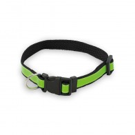 Detalle Bautizo Collar Reflectante Muttley Negro y Verde