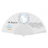 Abanico "El osito y su estrella " para Detalle de bautizo