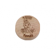 Abrebotellas de bambú Príncipe para detalle bautizo personalizado